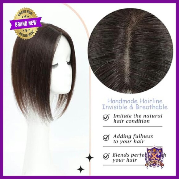 11 Inch Human Hair Topper For Thinning Hair Instant Volume